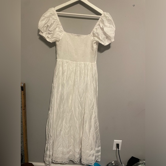 Pink Diamond NWT White COTTAGE CORE‎ MIDI Dress size 8 - Picture 7 of 8